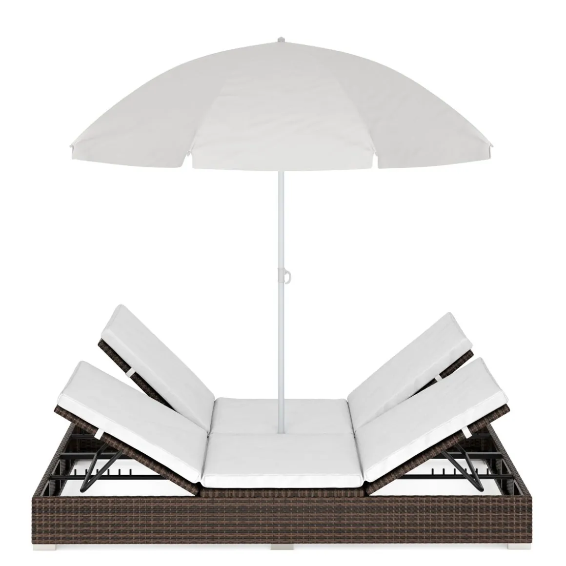 Sonnenbett Rattan JAMILIA braun