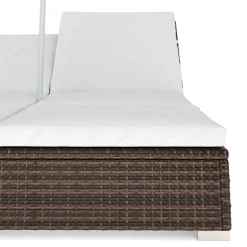 Sonnenbett Rattan JAMILIA braun