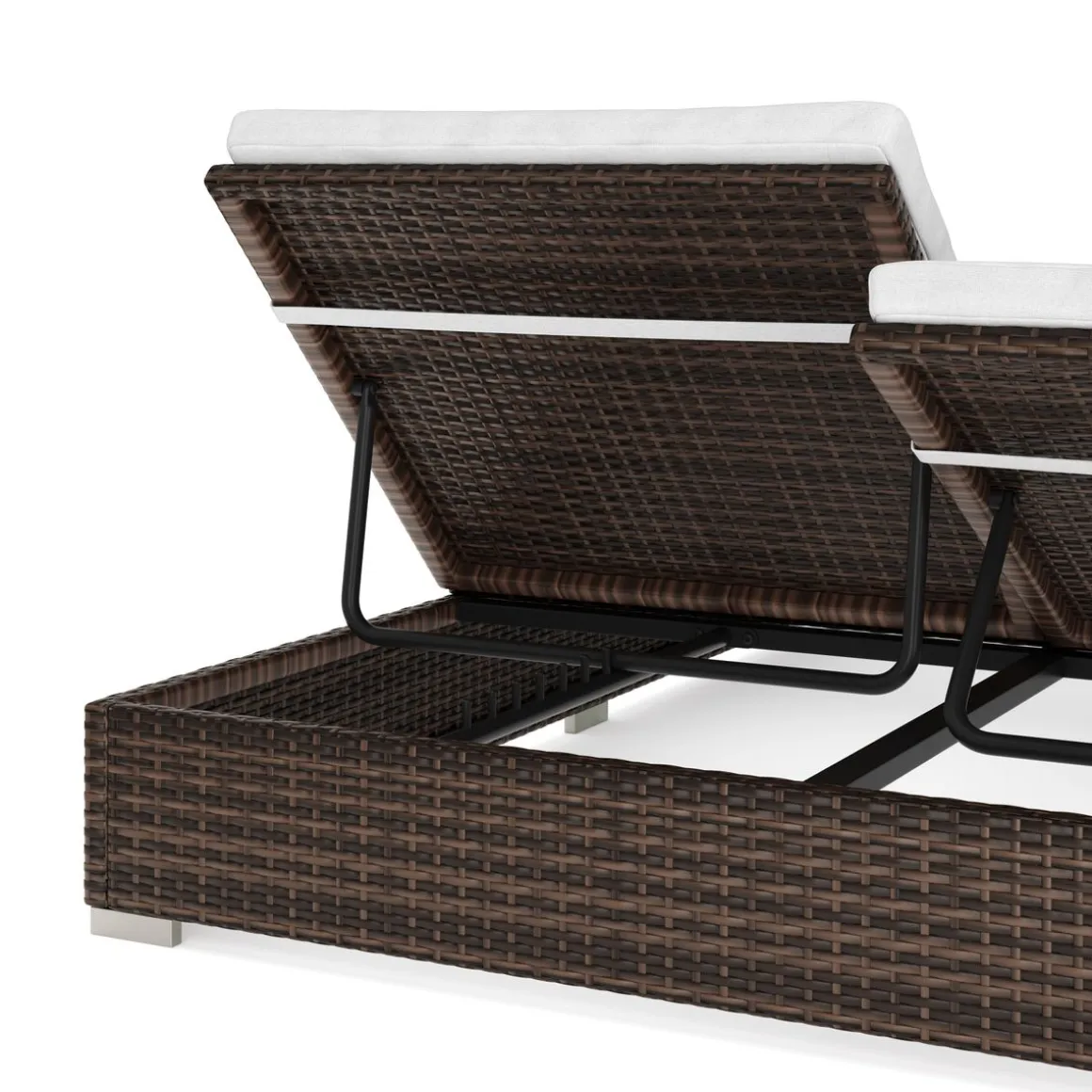 Sonnenbett Rattan JAMILIA braun