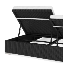 Sonnenbett Rattan JAMILIA schwarz