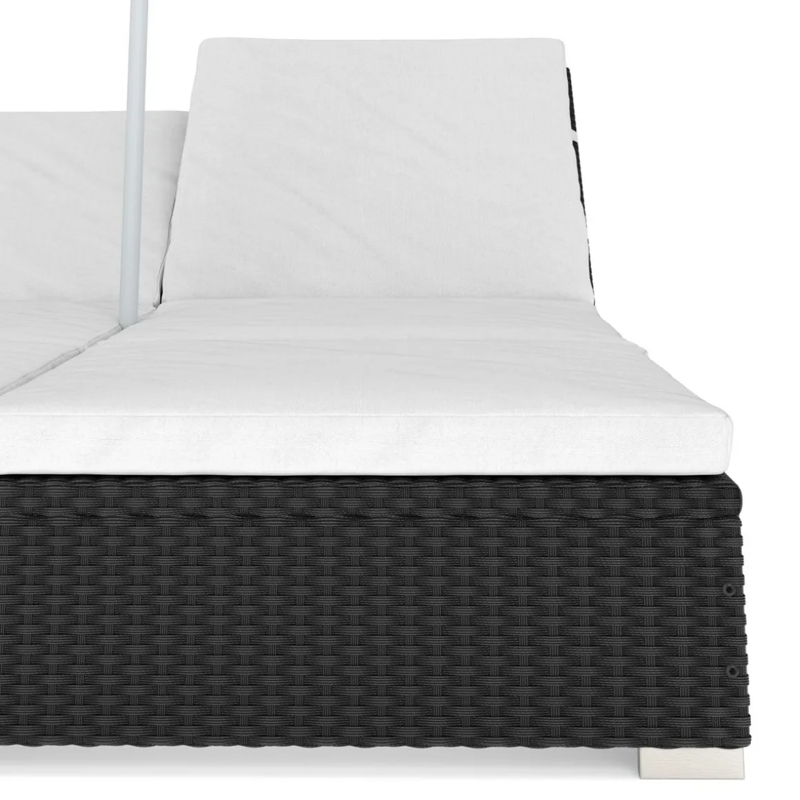Sonnenbett Rattan JAMILIA schwarz