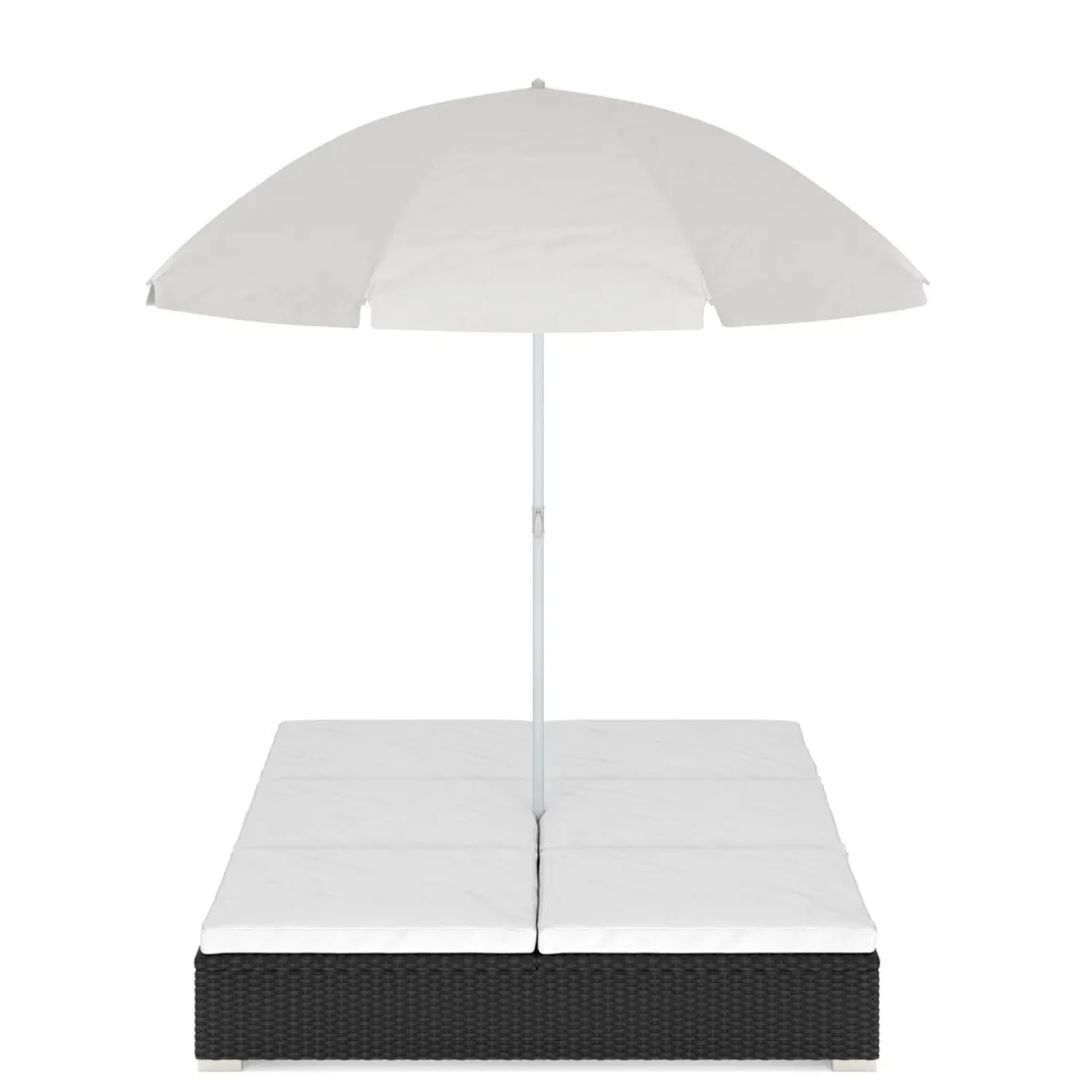 Sonnenbett Rattan JAMILIA schwarz