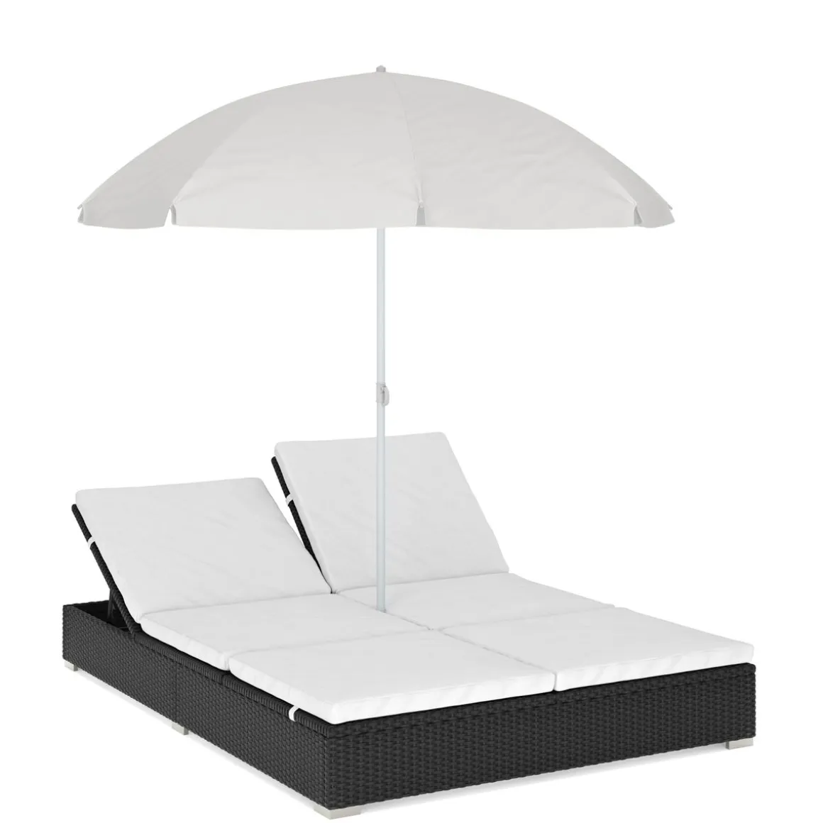 Sonnenbett Rattan JAMILIA schwarz