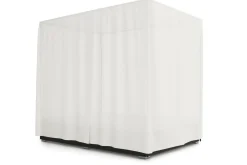 Sonnenbett Rattan schwarz/weiss