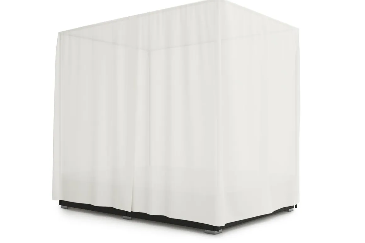 Sonnenbett Rattan schwarz/weiss