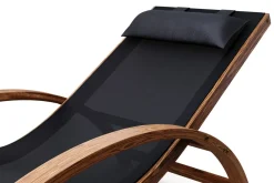 Sonnenliege Holz SOLE schwarz
