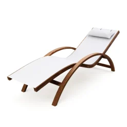 Sonnenliege Holz SOLE weiss