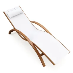 Sonnenliege Holz SOLE weiss