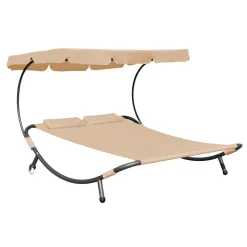 Sonnenliege 2 Personen beige