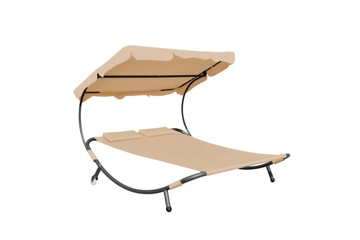 Sonnenliege 2 Personen beige