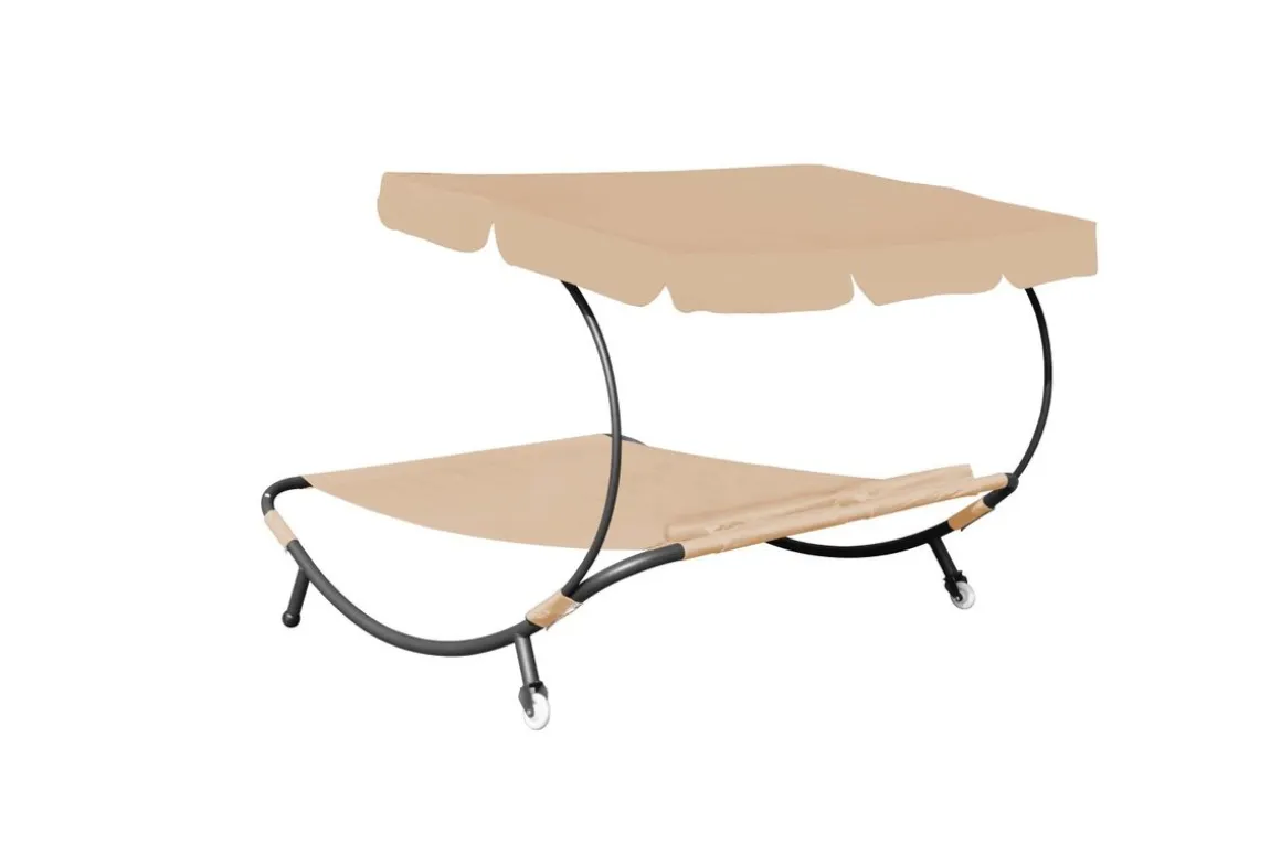 Sonnenliege 2 Personen beige