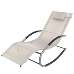 Sonnenliege Schaukelstuhl ANTIGUA beige