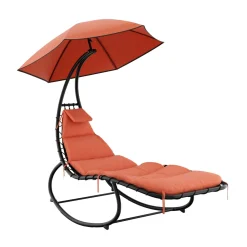 Sonnenliege Schaukelstuhl GRAVANA orange