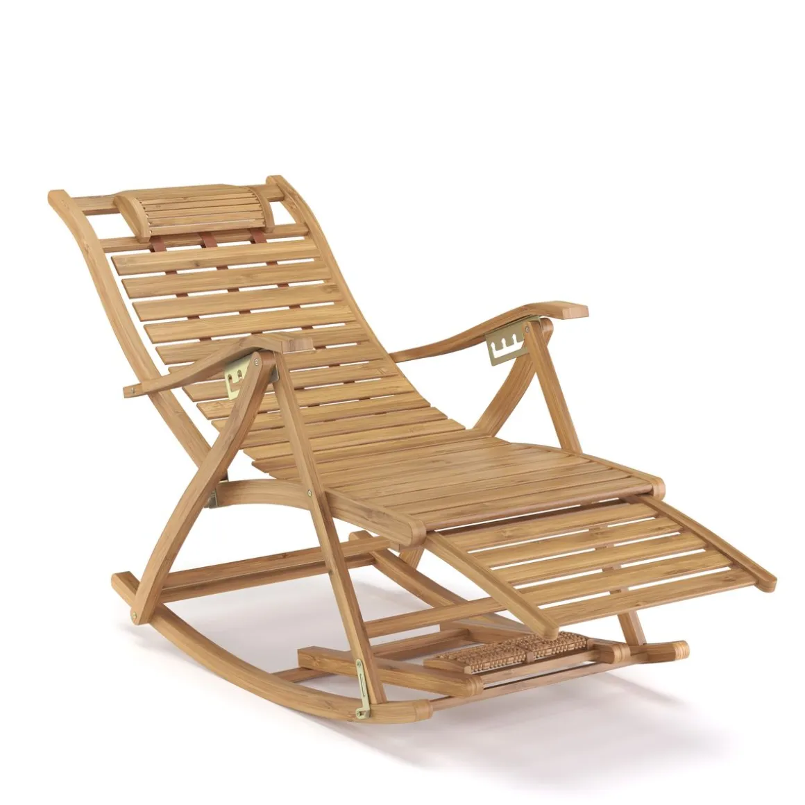 Sonnenliege Schaukelstuhl Holz BARCELONA klappbar