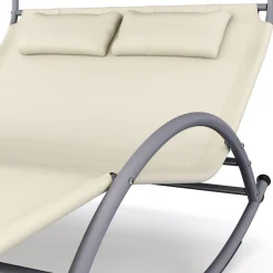 Sonnenliege Schaukelstuhl 2 Personen beige