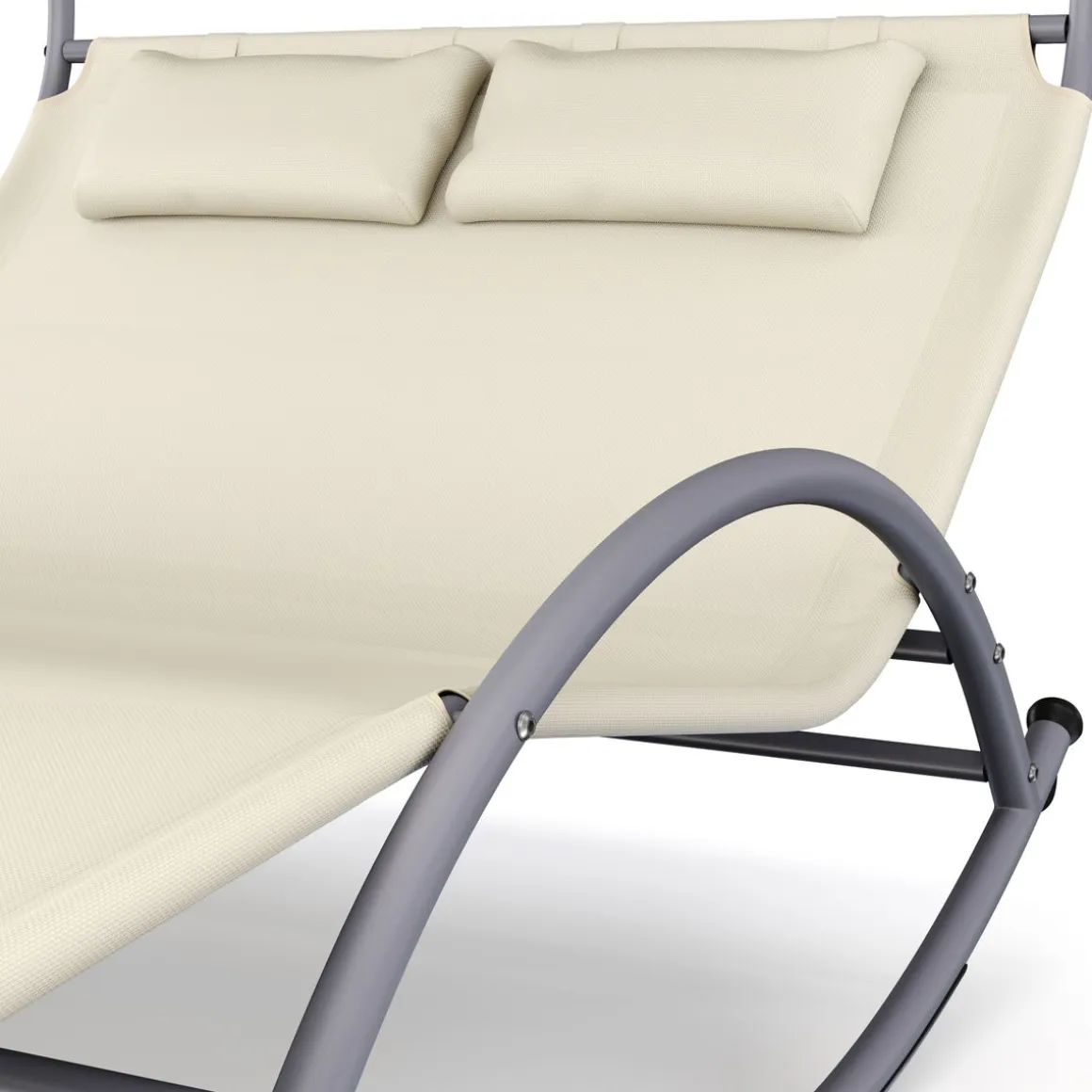 Sonnenliege Schaukelstuhl 2 Personen beige