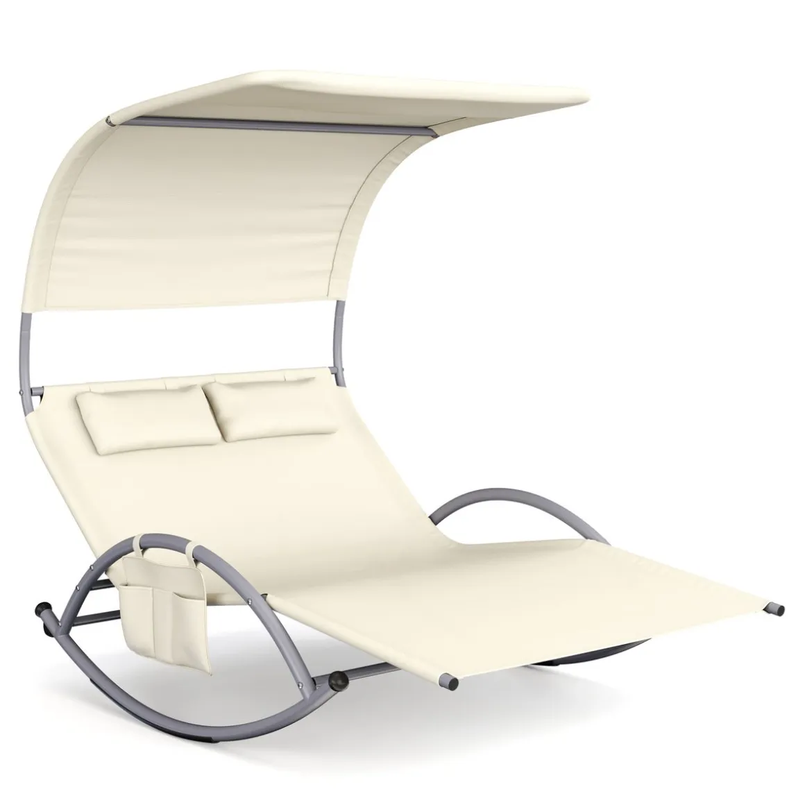 Sonnenliege Schaukelstuhl 2 Personen beige
