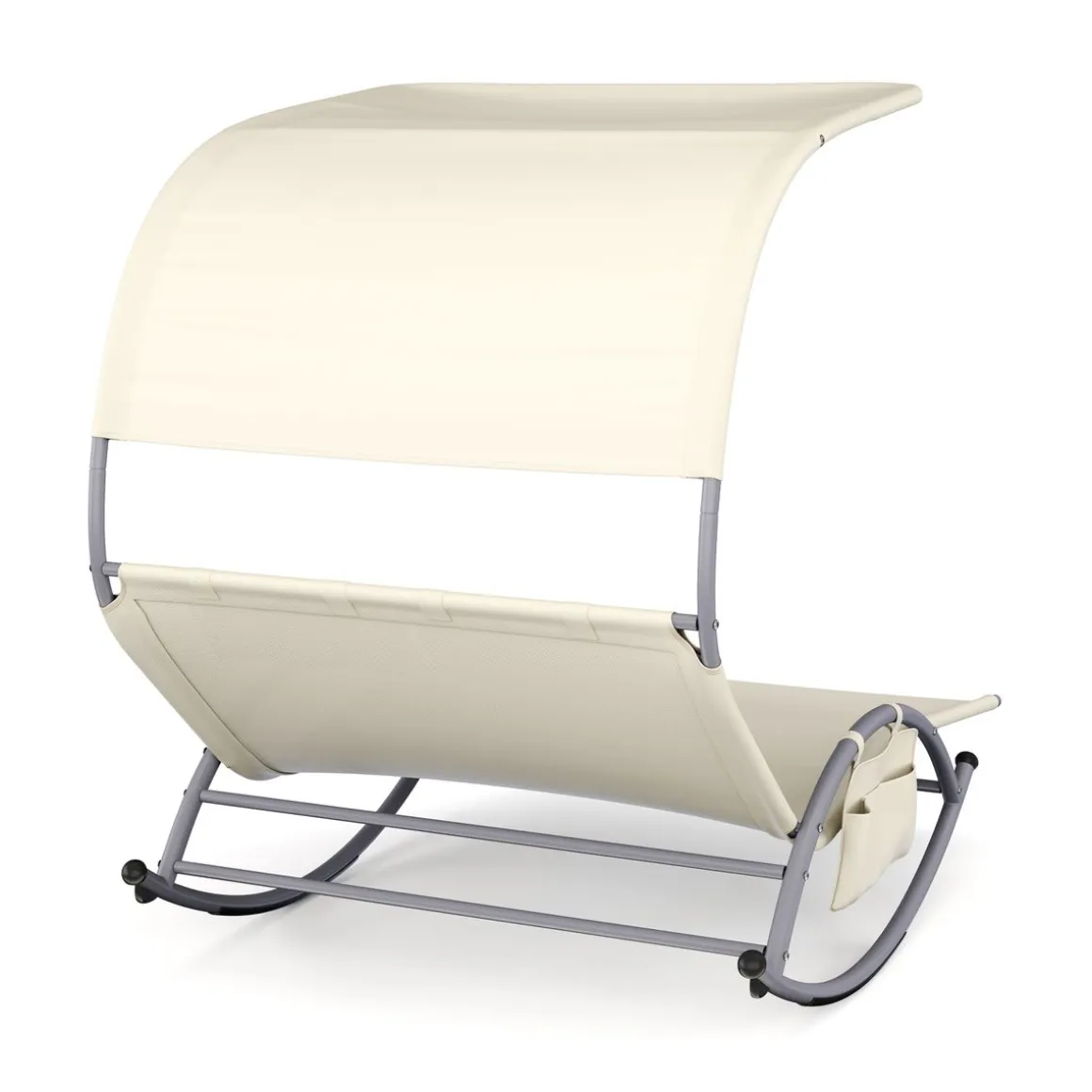 Sonnenliege Schaukelstuhl 2 Personen beige