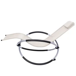 Sonnenliege Schaukelstuhl SAMANA beige