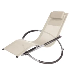 Sonnenliege Schaukelstuhl SAMANA beige