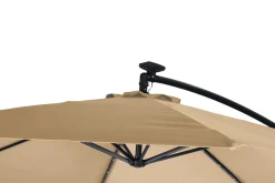 Sonnenschirm Ampelschirm BAY mit LED 350 cm braun