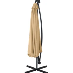 Sonnenschirm Ampelschirm BAY mit LED 350 cm braun