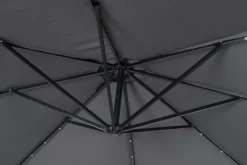 Sonnenschirm Ampelschirm BAY mit LED 350 cm anthrazit