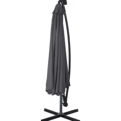 Sonnenschirm Ampelschirm BAY mit LED 350 cm anthrazit