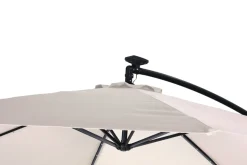 Sonnenschirm Ampelschirm BAY mit LED 350 cm weiss