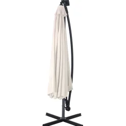 Sonnenschirm Ampelschirm BAY mit LED 350 cm weiss