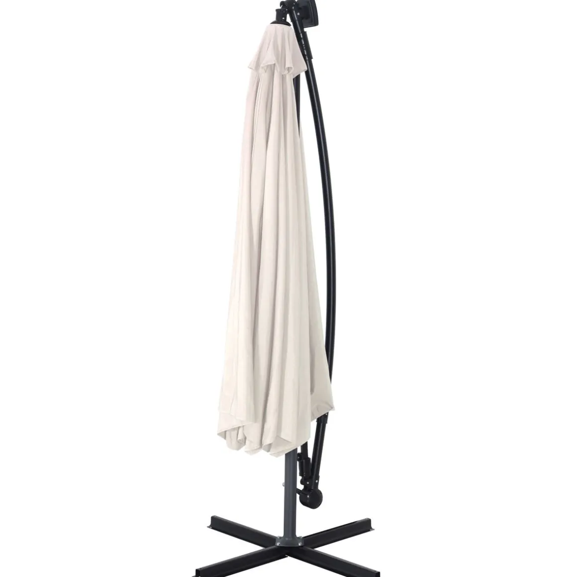 Sonnenschirm Ampelschirm BAY mit LED 350 cm weiss
