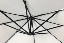 Sonnenschirm Ampelschirm BAY mit LED 350 cm weiss