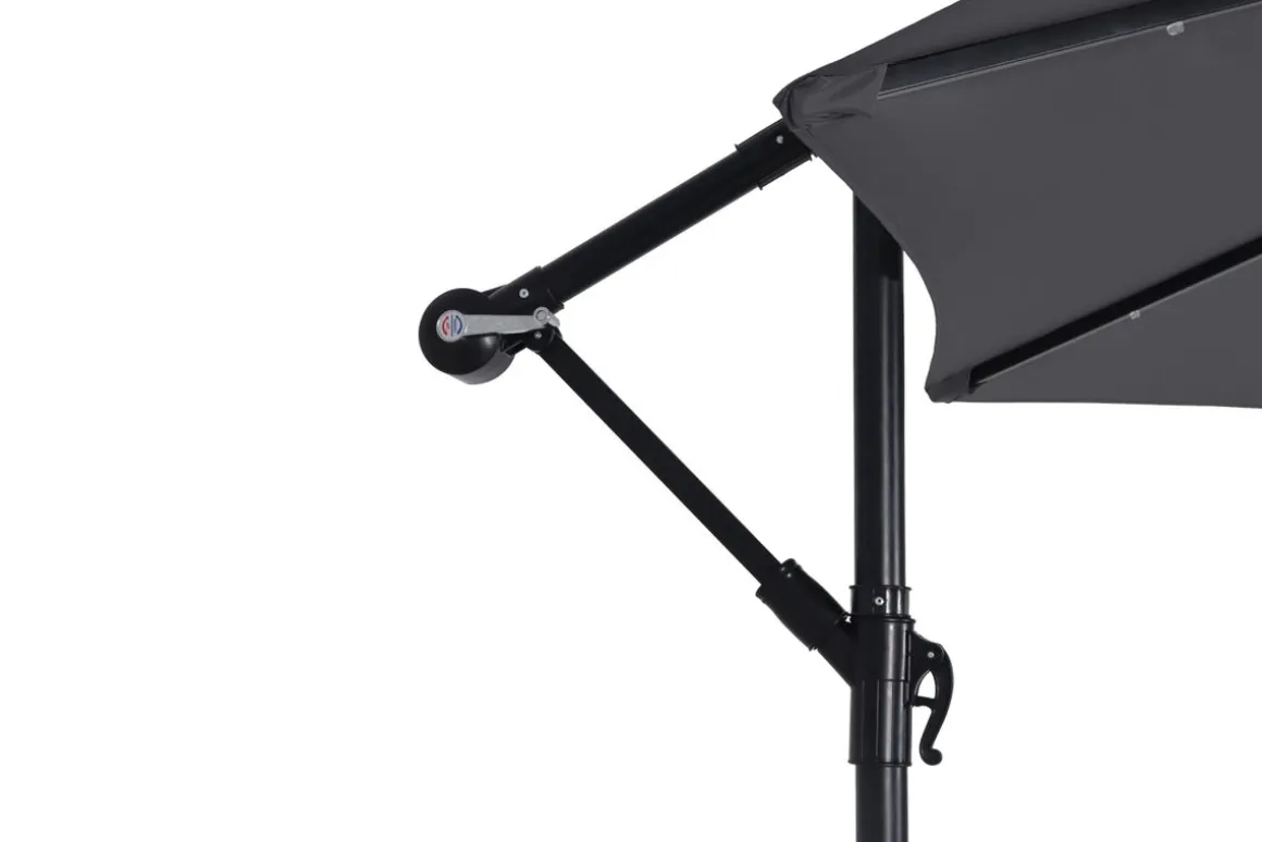 Sonnenschirm Ampelschirm BAY mit LED 300 cm anthrazit