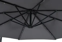 Sonnenschirm Ampelschirm BAY mit LED 300 cm anthrazit