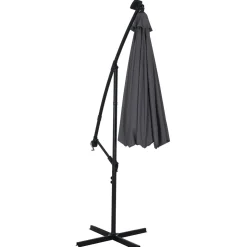 Sonnenschirm Ampelschirm BAY mit LED 300 cm anthrazit