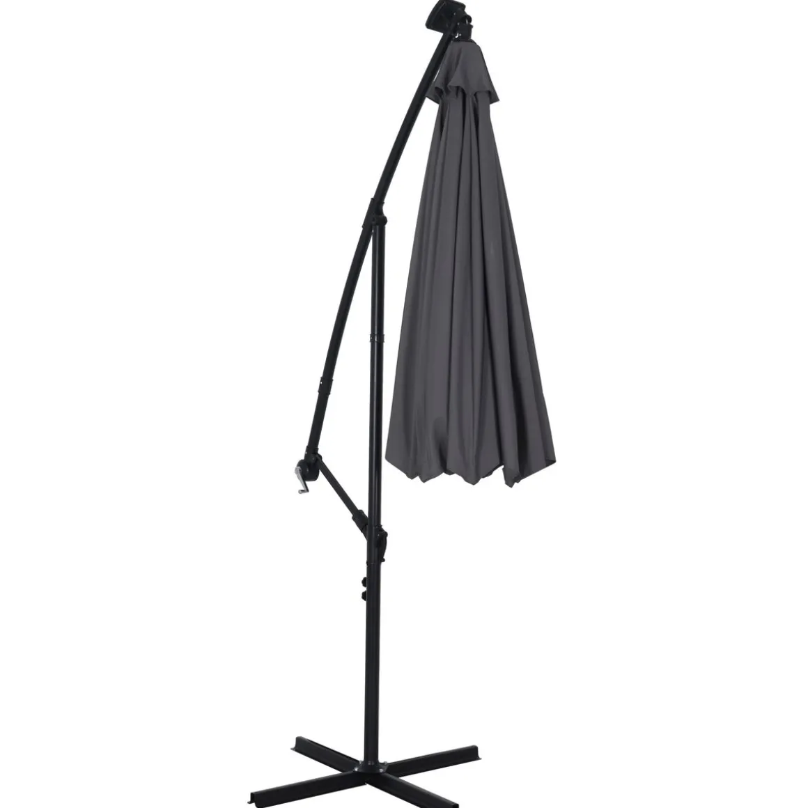 Sonnenschirm Ampelschirm BAY mit LED 300 cm anthrazit