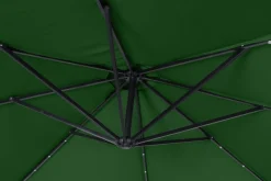 Sonnenschirm Ampelschirm BAY mit LED 350 cm grün