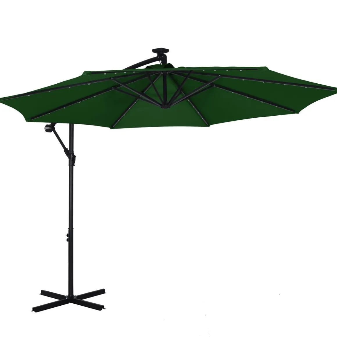 Sonnenschirm Ampelschirm BAY mit LED 300 cm grün
