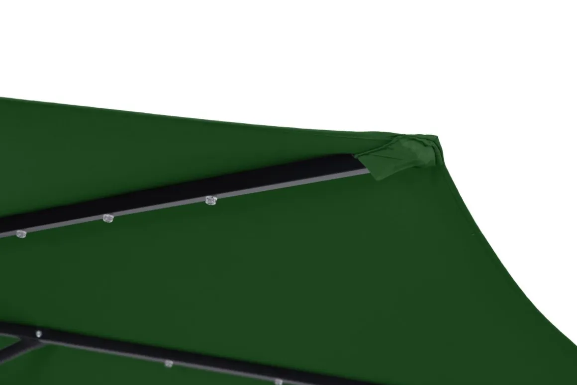 Sonnenschirm Ampelschirm BAY mit LED 300 cm grün