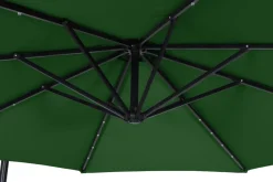 Sonnenschirm Ampelschirm BAY mit LED 300 cm grün