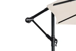 Sonnenschirm Ampelschirm BAY mit LED 300 cm weiss