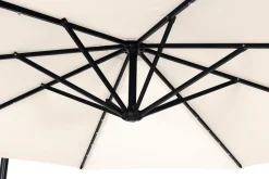 Sonnenschirm Ampelschirm BAY mit LED 300 cm weiss