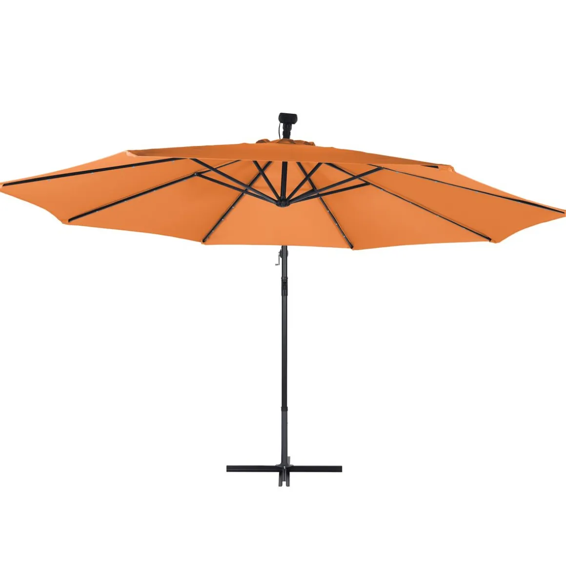 Sonnenschirm Ampelschirm BAY mit LED 350 cm orange