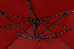 Sonnenschirm Ampelschirm BAY mit LED 350 cm rot