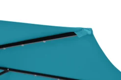 Sonnenschirm Ampelschirm BAY mit LED 300 cm blau