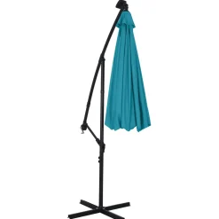 Sonnenschirm Ampelschirm BAY mit LED 300 cm blau