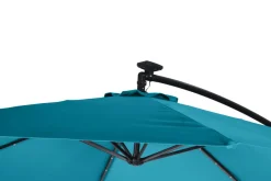 Sonnenschirm Ampelschirm BAY mit LED 350 cm blau