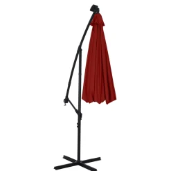 Sonnenschirm Ampelschirm BAY mit LED 300 cm rot