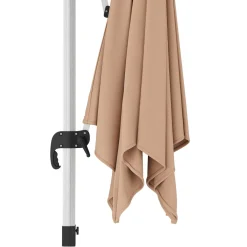 Sonnenschirm Ampelschirm SOLARIS mit LED 300 cm braun