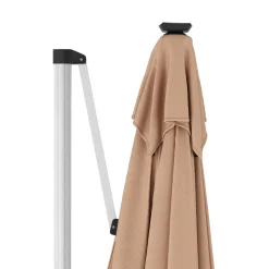 Sonnenschirm Ampelschirm SOLARIS mit LED 300 cm braun